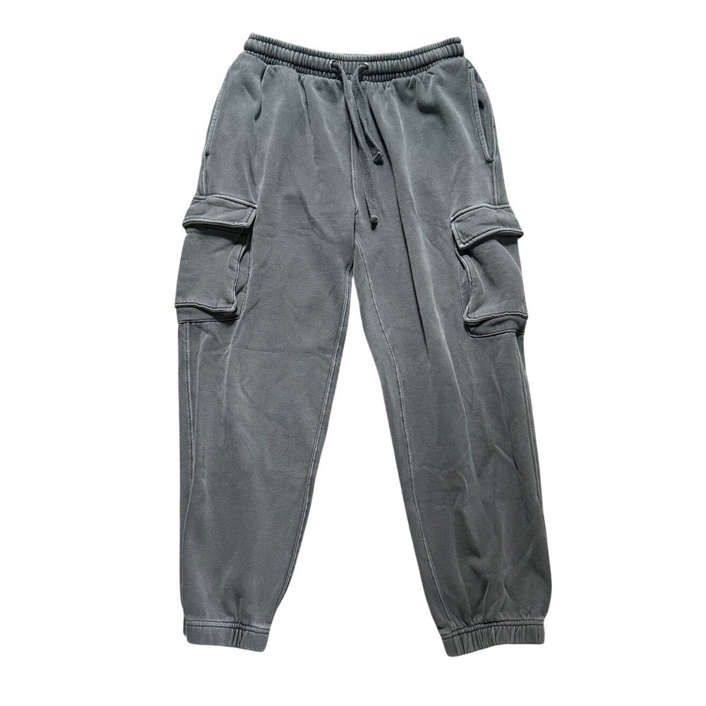 Aeropostale Gray Mineral Wash‎ Fleece Cargo Sweatpants Size S Model Off Duty